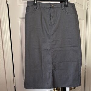 Gray Denim Skirt